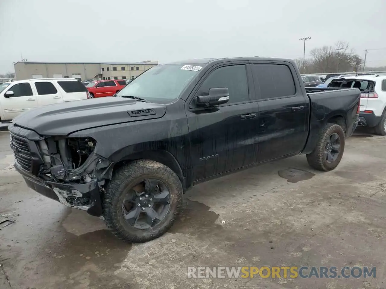 1 Photograph of a damaged car 1C6SRFFT8KN540180 RAM 1500 2019