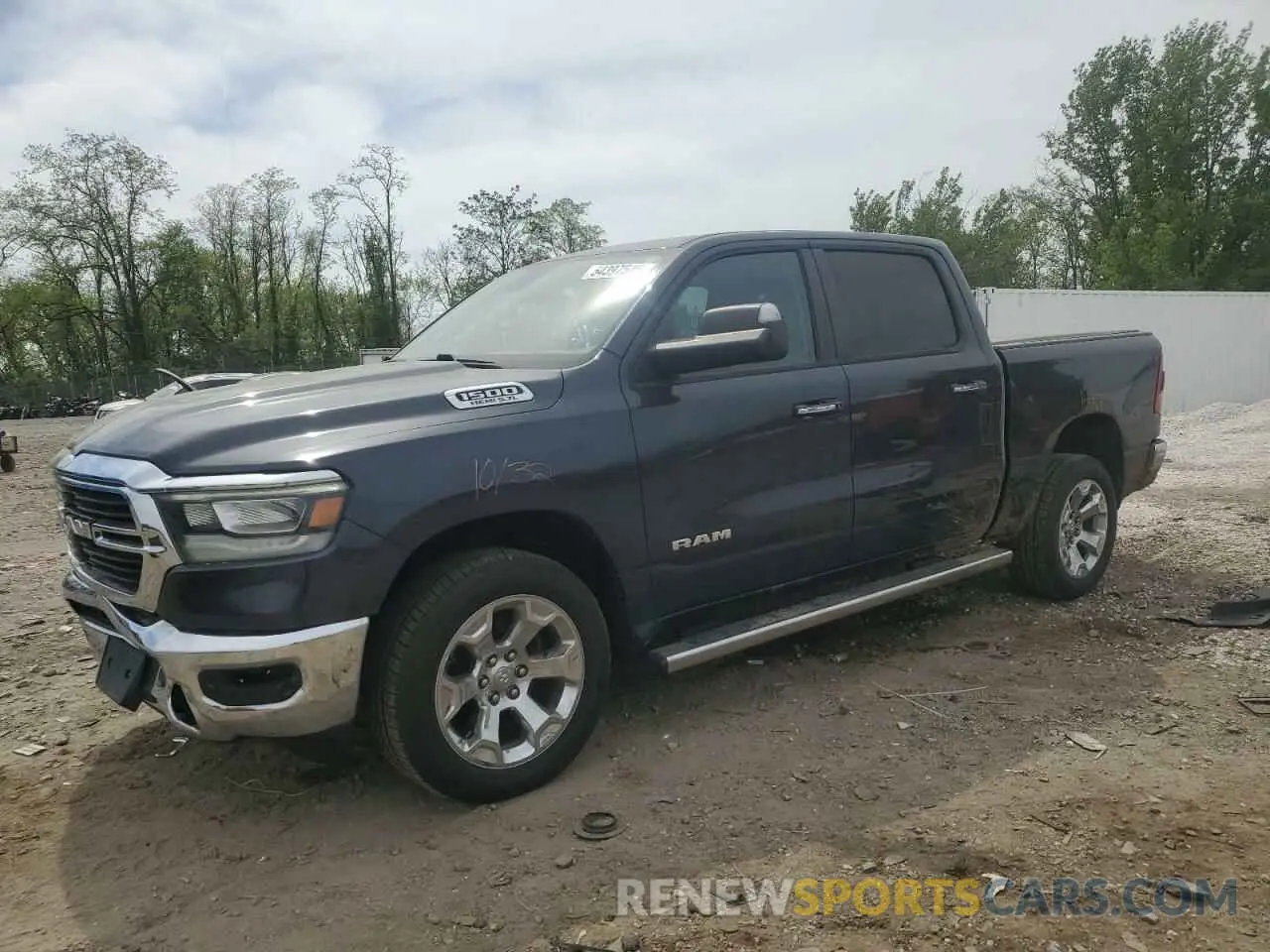 1 Photograph of a damaged car 1C6SRFFT8KN566357 RAM 1500 2019
