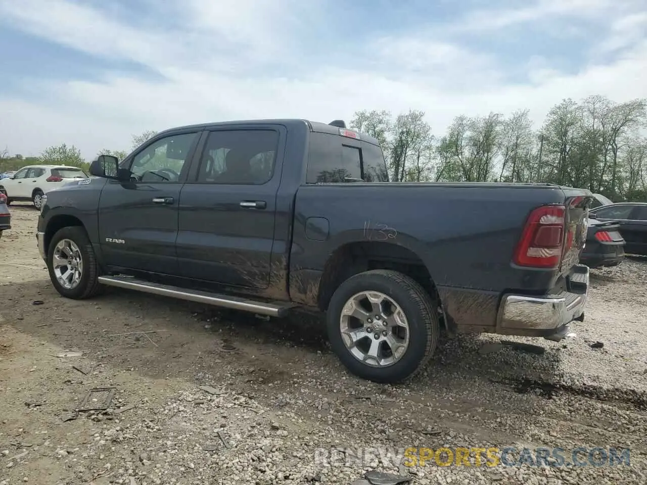 2 Photograph of a damaged car 1C6SRFFT8KN566357 RAM 1500 2019