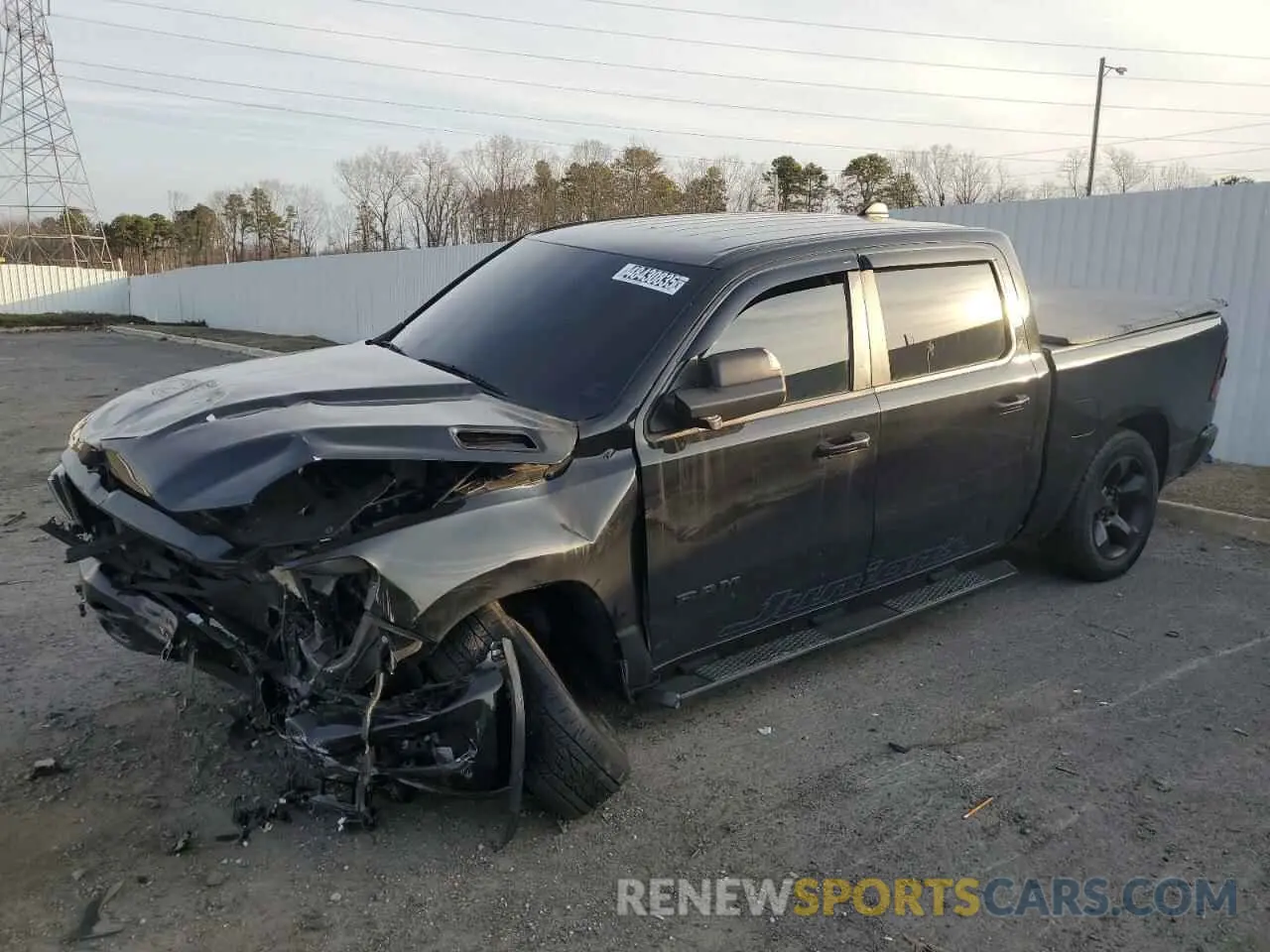 1 Photograph of a damaged car 1C6SRFFT8KN620112 RAM 1500 2019