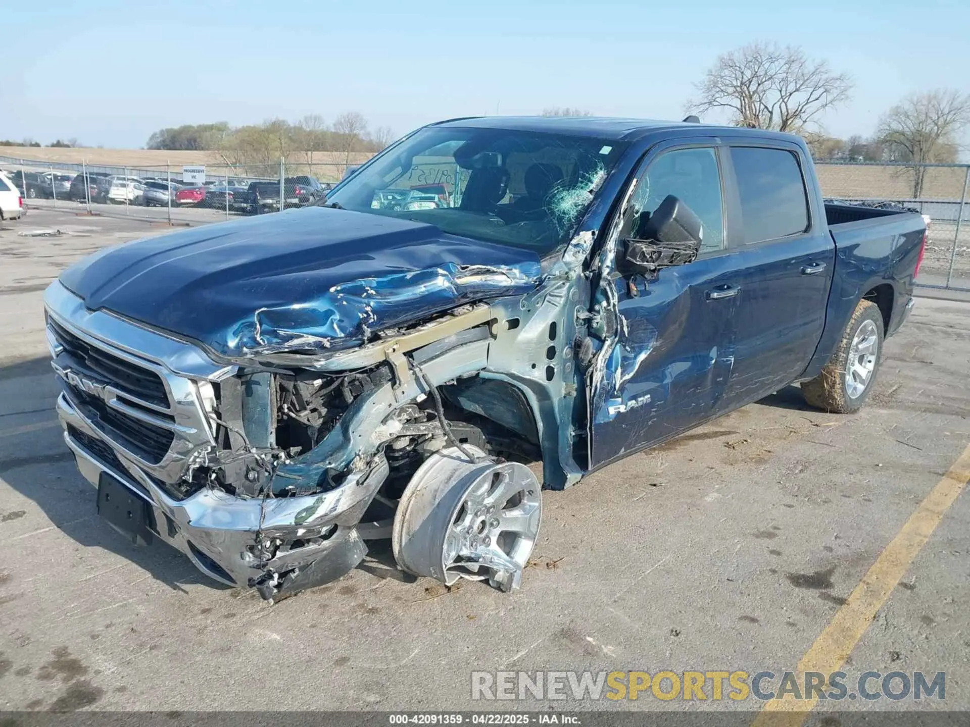 2 Photograph of a damaged car 1C6SRFFT8KN640392 RAM 1500 2019