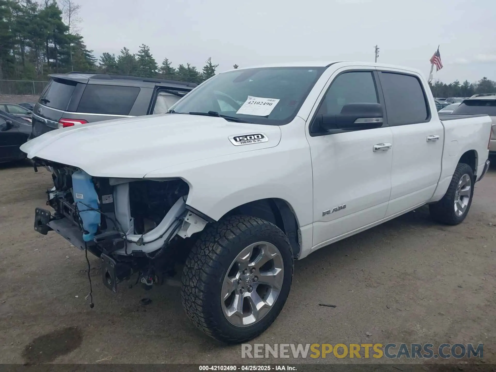 2 Photograph of a damaged car 1C6SRFFT8KN885693 RAM 1500 2019
