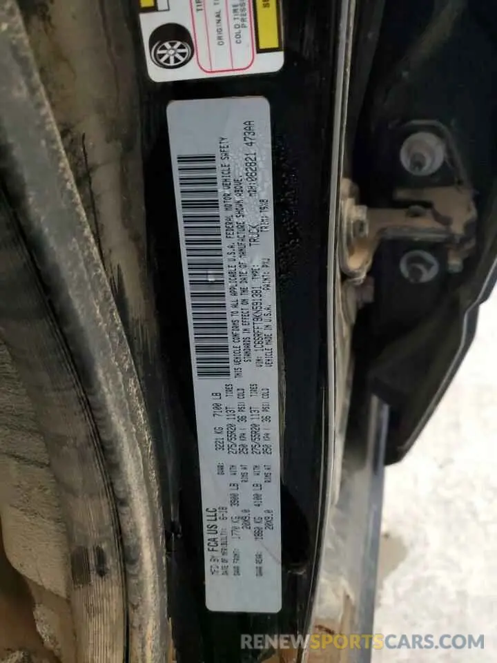 12 Photograph of a damaged car 1C6SRFFT9KN591381 RAM 1500 2019