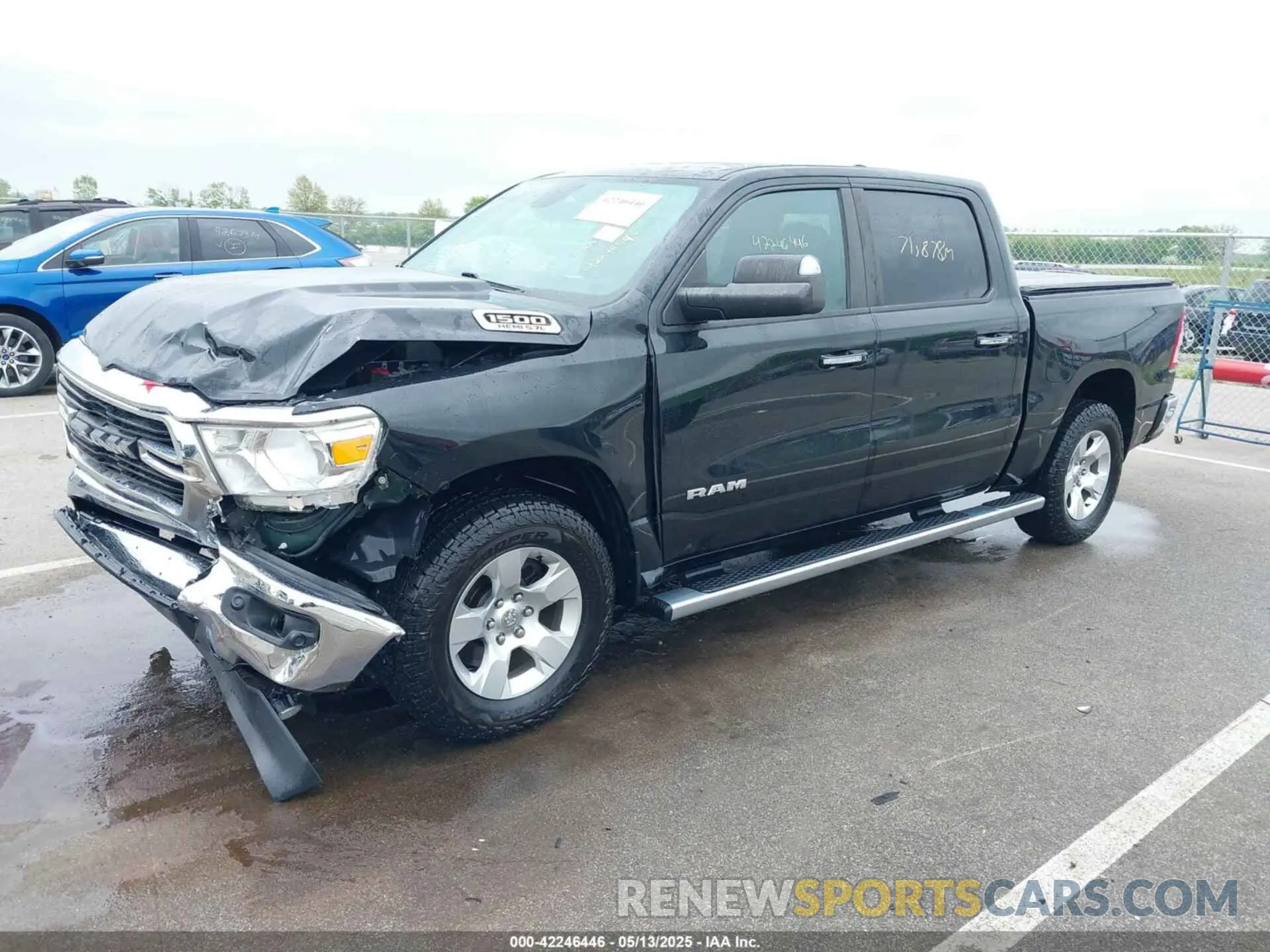 2 Photograph of a damaged car 1C6SRFFT9KN644144 RAM 1500 2019