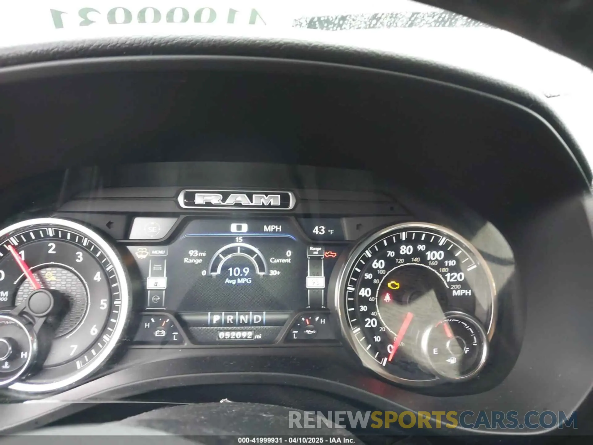 15 Photograph of a damaged car 1C6SRFFT9KN853965 RAM 1500 2019