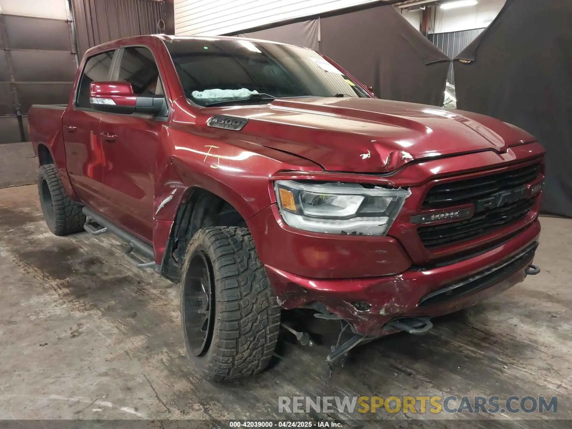 1 Photograph of a damaged car 1C6SRFFTXKN607457 RAM 1500 2019