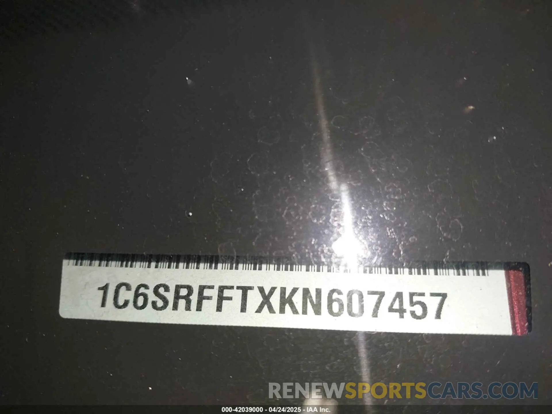 17 Photograph of a damaged car 1C6SRFFTXKN607457 RAM 1500 2019