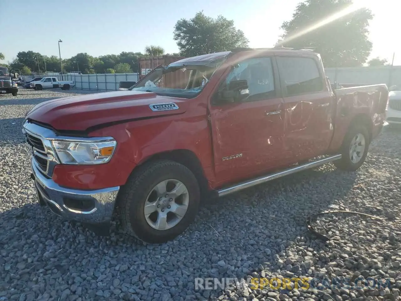 1 Photograph of a damaged car 1C6SRFFTXKN854008 RAM 1500 2019