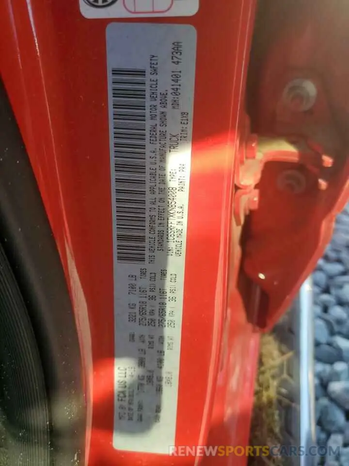 12 Photograph of a damaged car 1C6SRFFTXKN854008 RAM 1500 2019