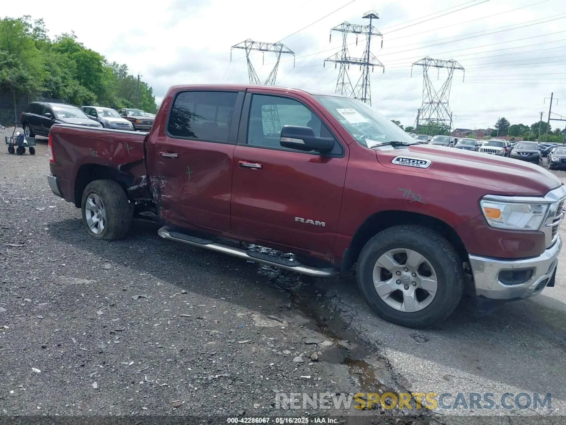 1 Photograph of a damaged car 1C6SRFFTXKN896288 RAM 1500 2019