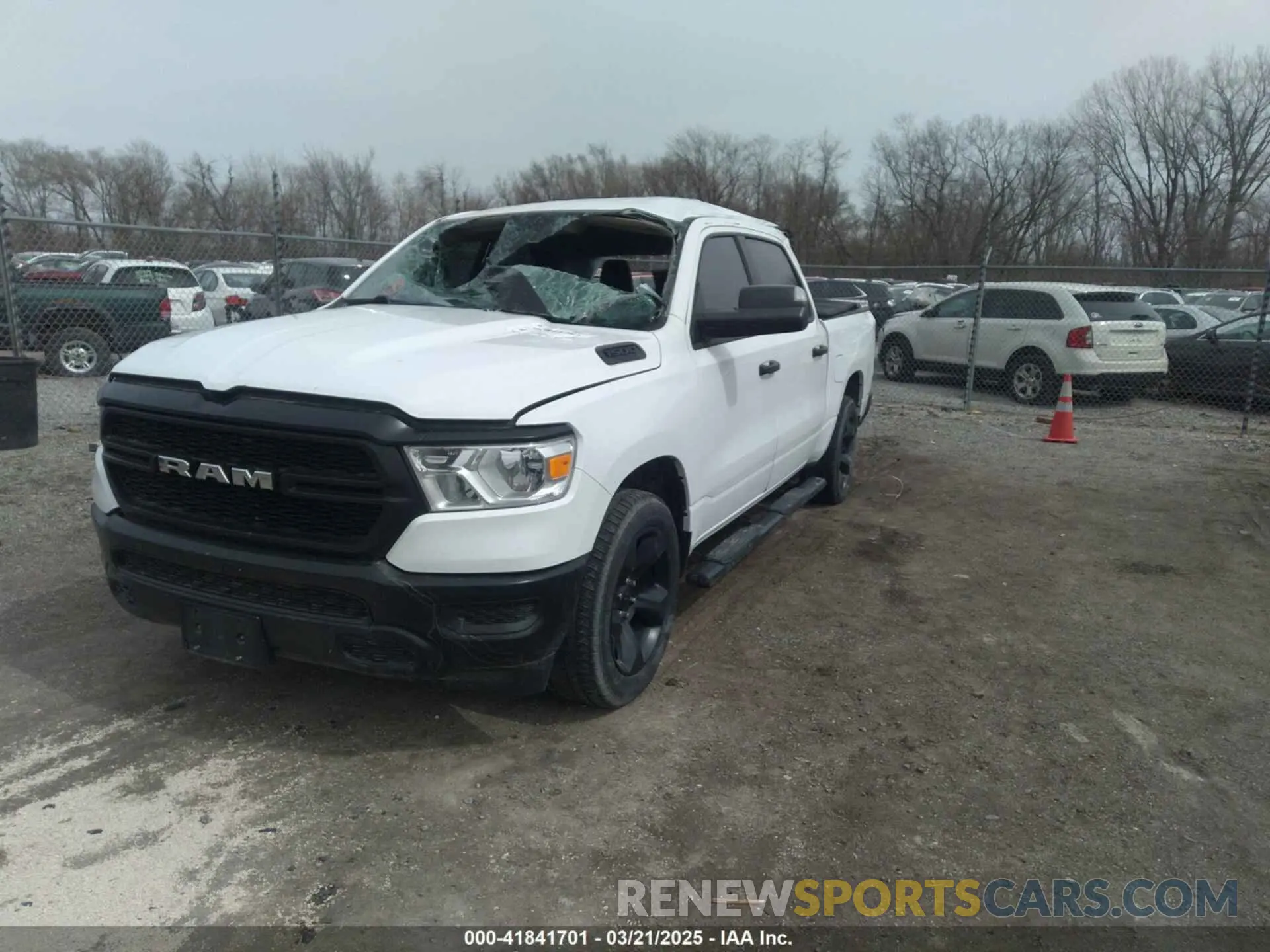 2 Photograph of a damaged car 1C6SRFGT3KN580746 RAM 1500 2019