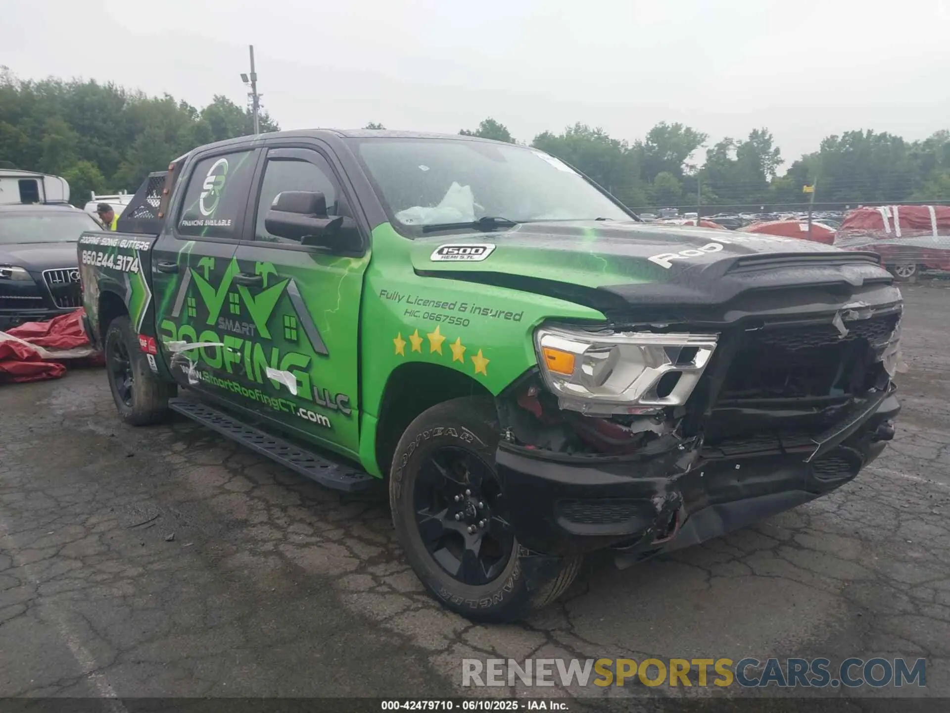 1 Photograph of a damaged car 1C6SRFGTXKN580050 RAM 1500 2019