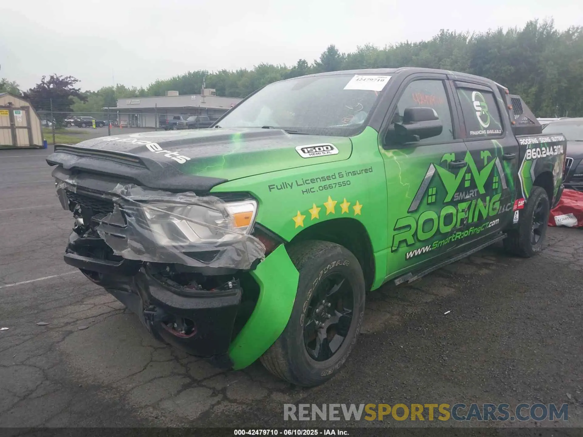 2 Photograph of a damaged car 1C6SRFGTXKN580050 RAM 1500 2019