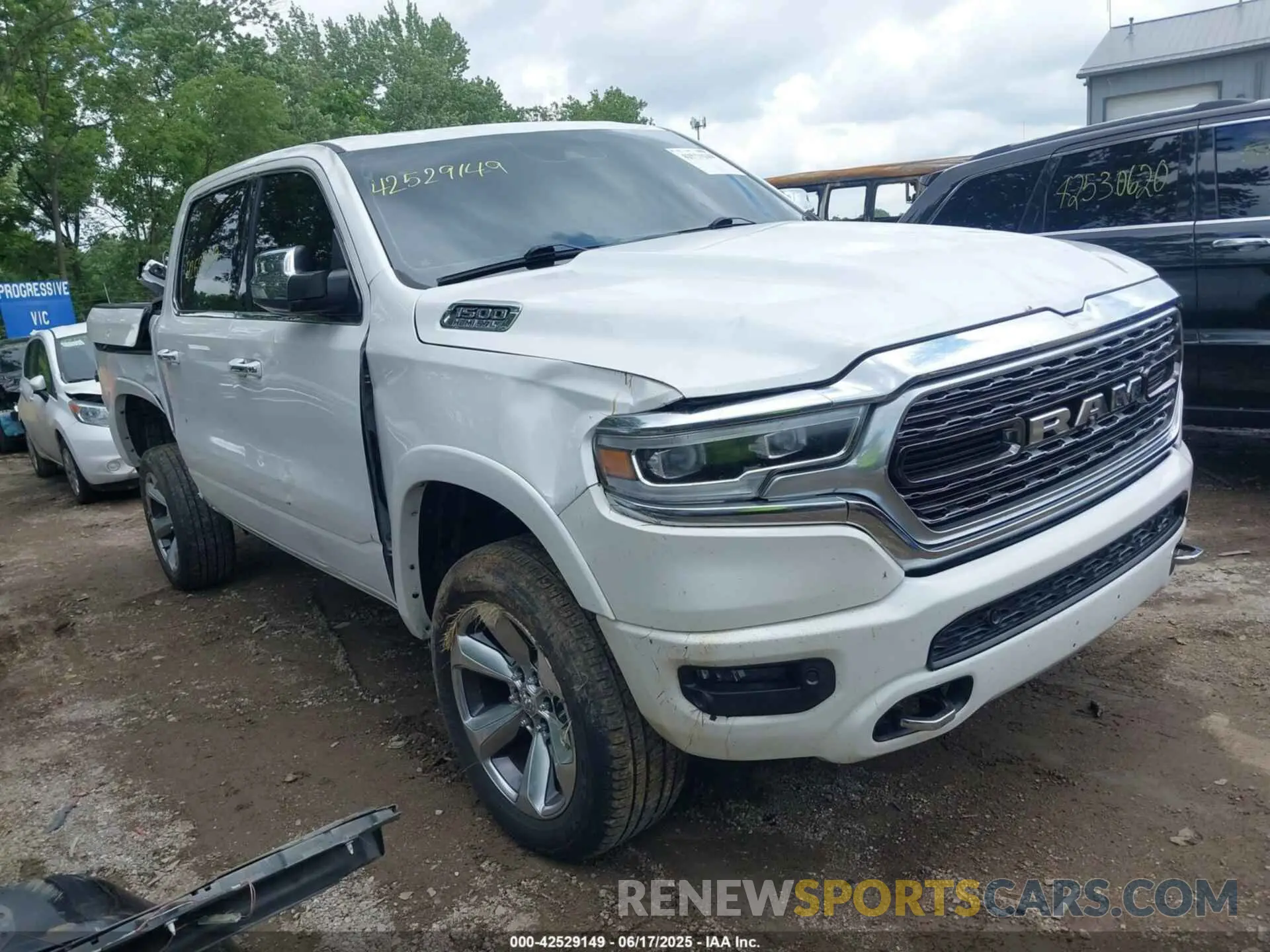 1 Photograph of a damaged car 1C6SRFHT8KN695891 RAM 1500 2019