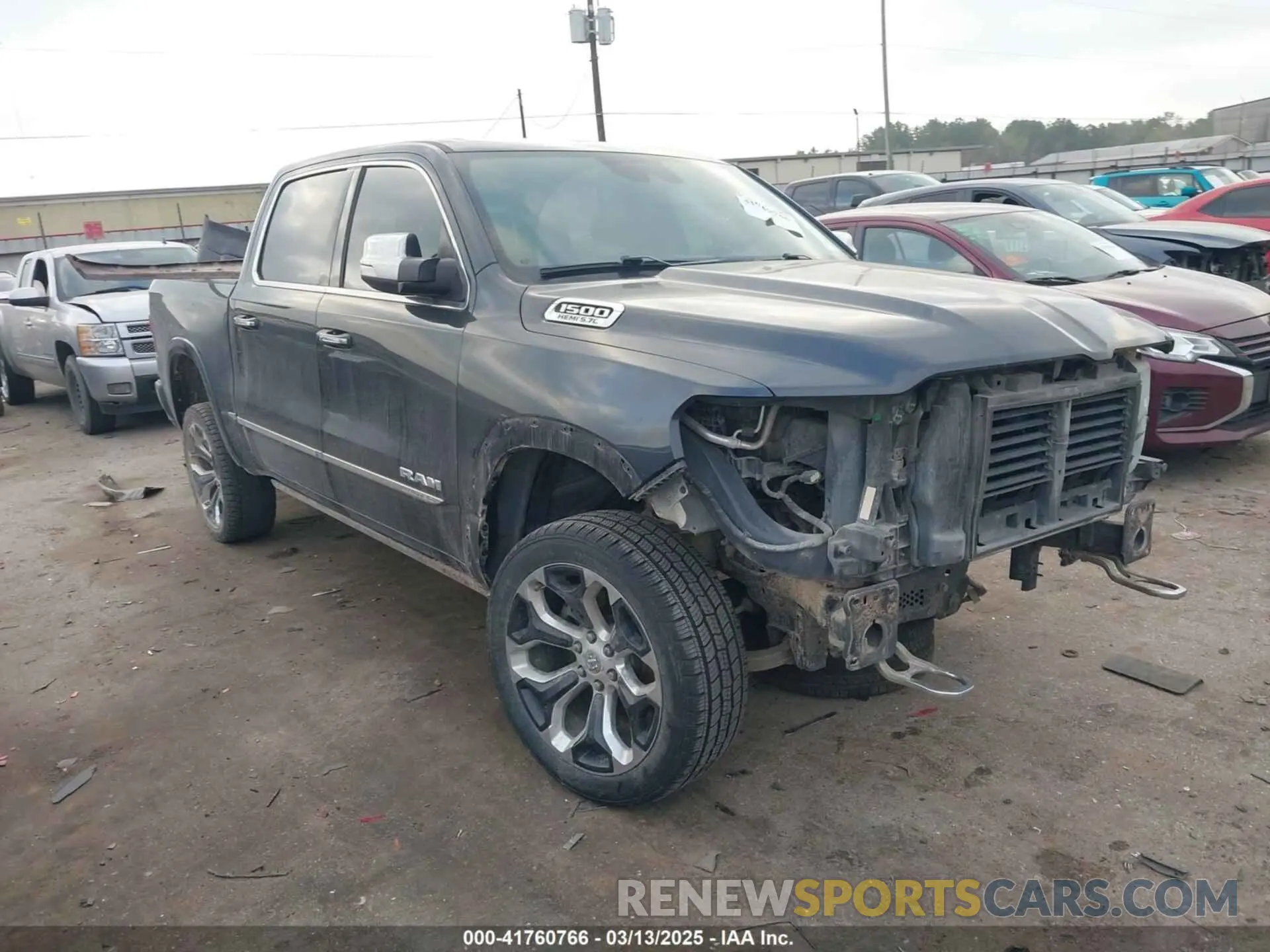 1 Photograph of a damaged car 1C6SRFHT9KN594990 RAM 1500 2019
