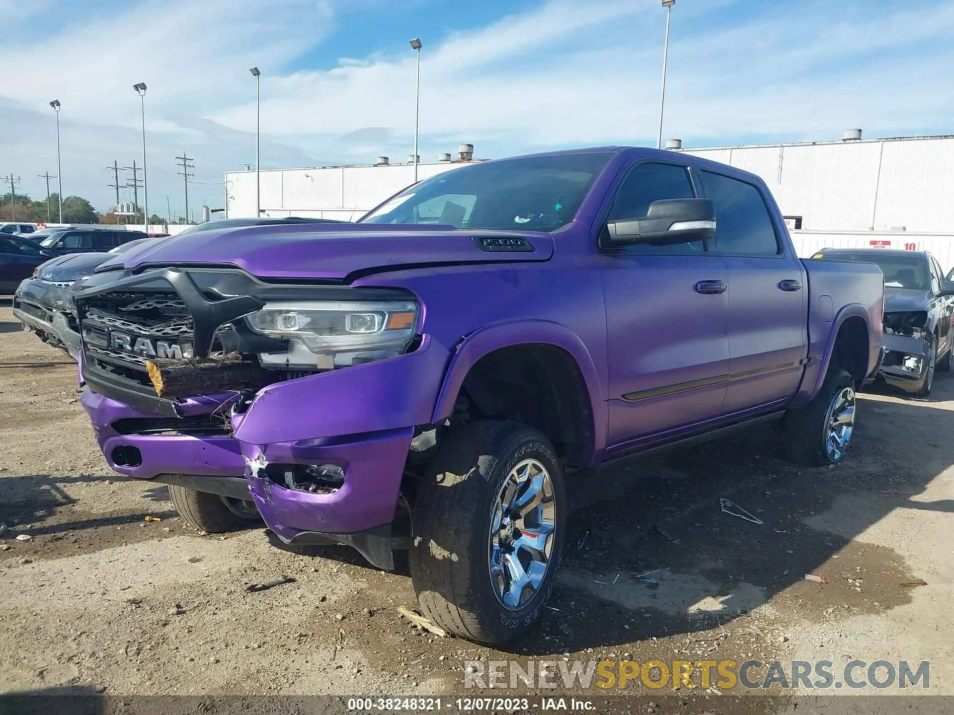 2 Photograph of a damaged car 1C6SRFHT9KN826536 RAM 1500 2019
