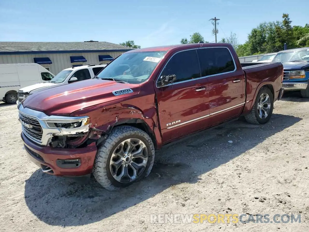 1 Photograph of a damaged car 1C6SRFHTXKN615586 RAM 1500 2019