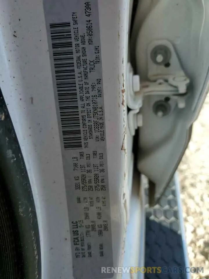 12 Photograph of a damaged car 1C6SRFJT5KN810716 RAM 1500 2019