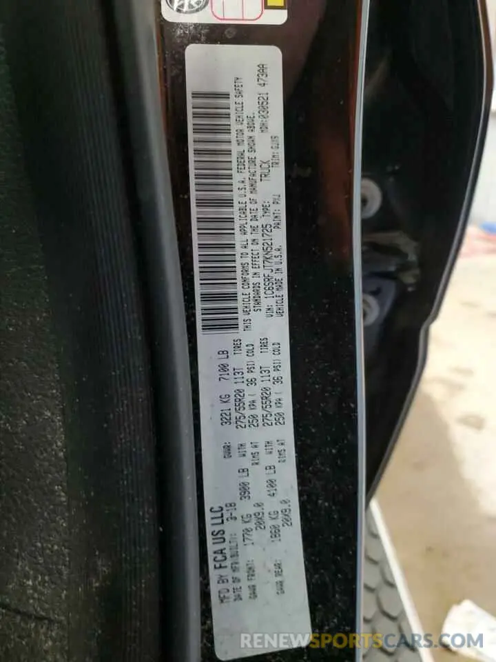 13 Photograph of a damaged car 1C6SRFJT7KN521725 RAM 1500 2019