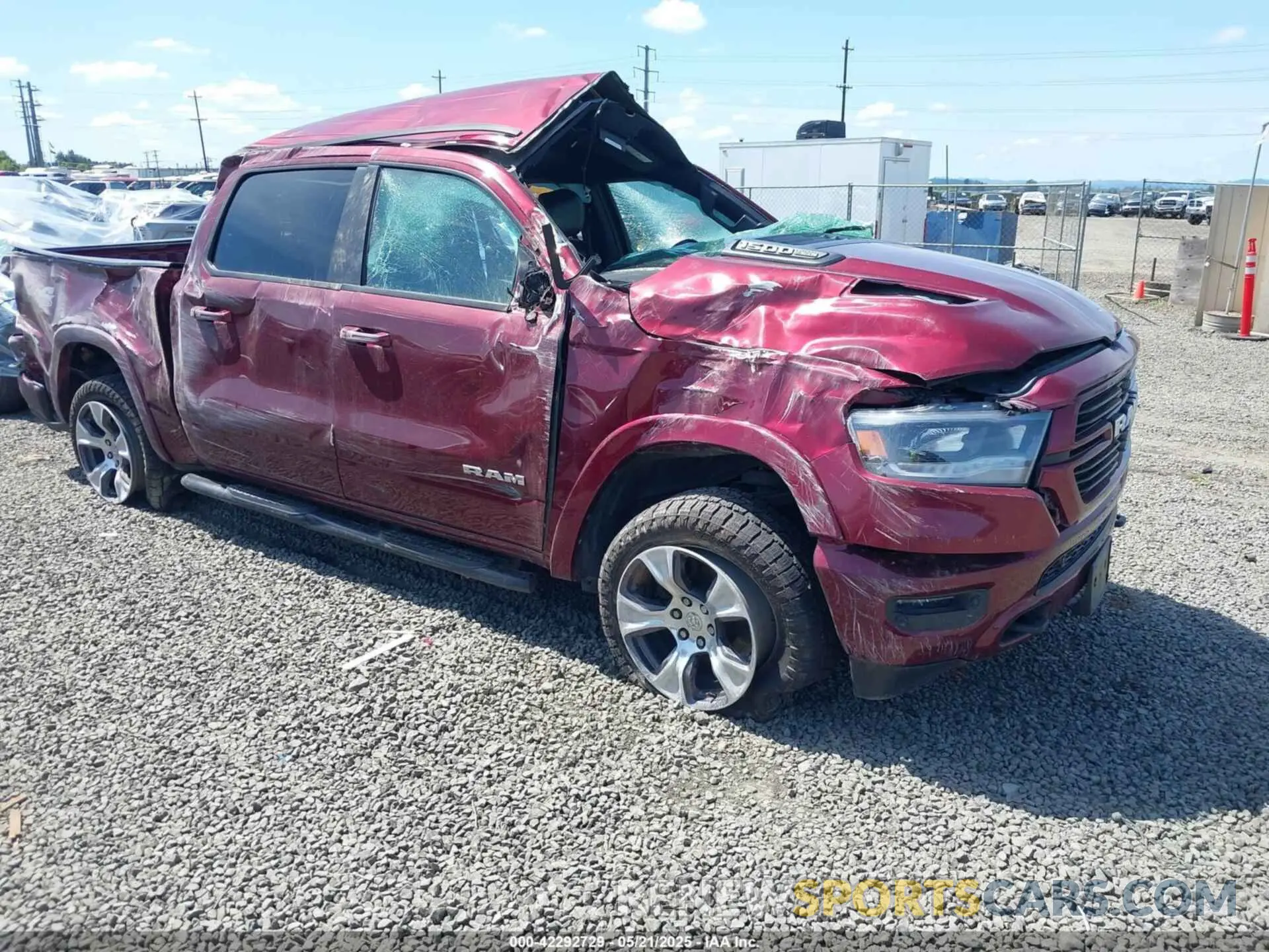 1 Photograph of a damaged car 1C6SRFJT9KN584180 RAM 1500 2019