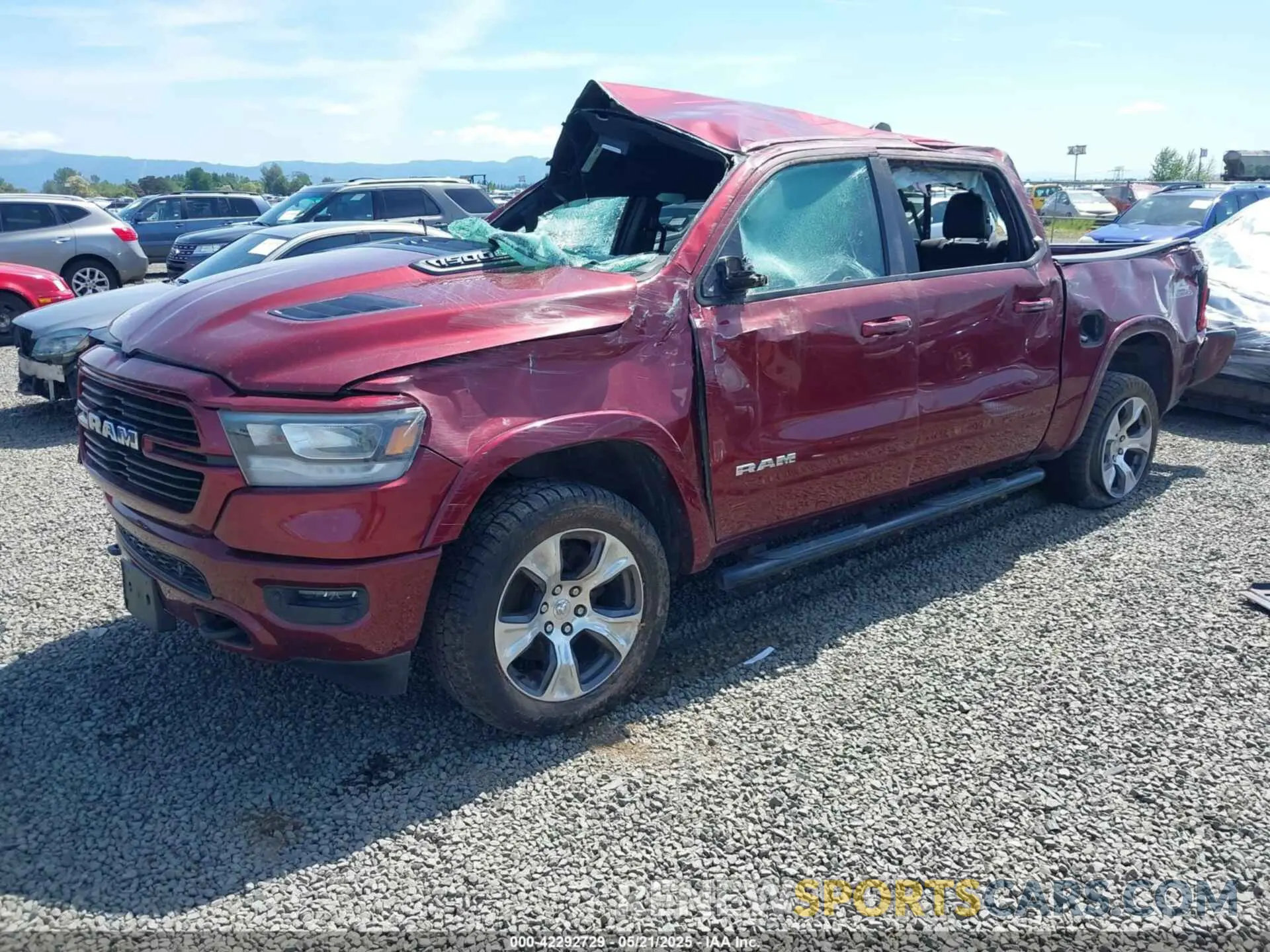 2 Photograph of a damaged car 1C6SRFJT9KN584180 RAM 1500 2019