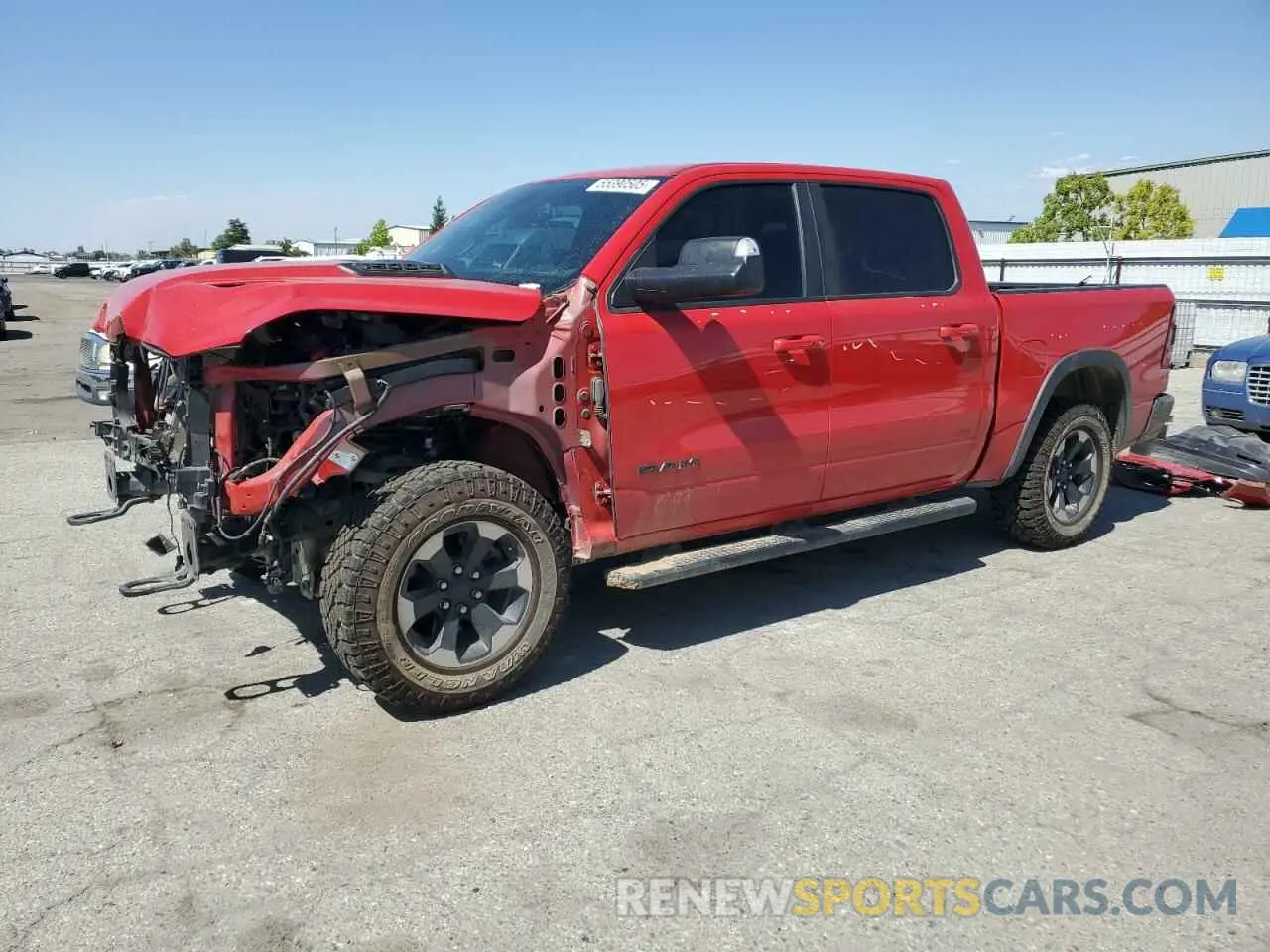 1 Photograph of a damaged car 1C6SRFLT3KN618482 RAM 1500 2019