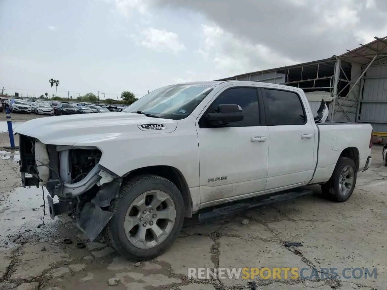 1 Photograph of a damaged car 1C6SRFMT6KN528452 RAM 1500 2019