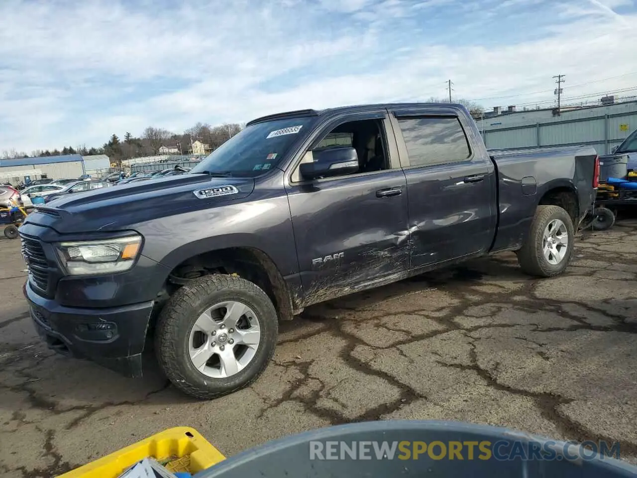 1 Photograph of a damaged car 1C6SRFMT6KN699833 RAM 1500 2019