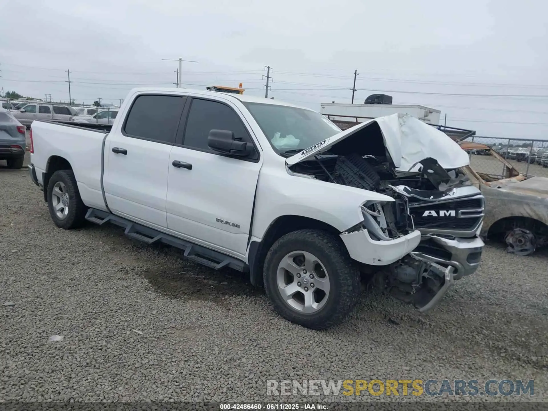 1 Photograph of a damaged car 1C6SRFNT8KN545042 RAM 1500 2019