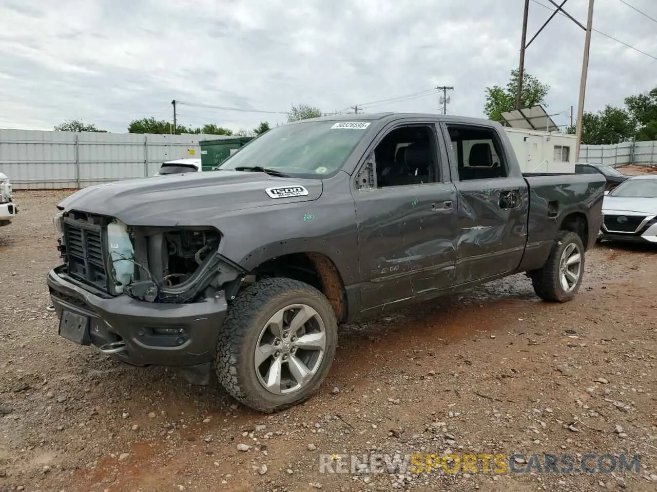 1 Photograph of a damaged car 1C6SRFPT5KN786280 RAM 1500 2019