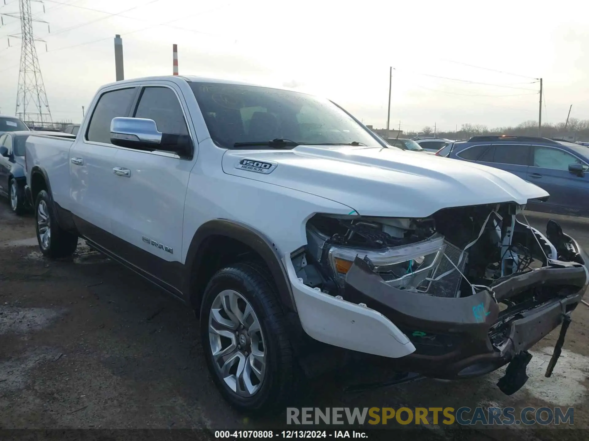 1 Photograph of a damaged car 1C6SRFST6KN886928 RAM 1500 2019