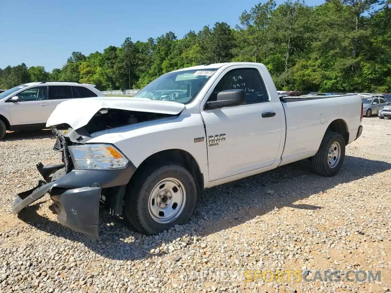 1 Photograph of a damaged car 3C6JR6DTXKG510704 RAM 1500 2019