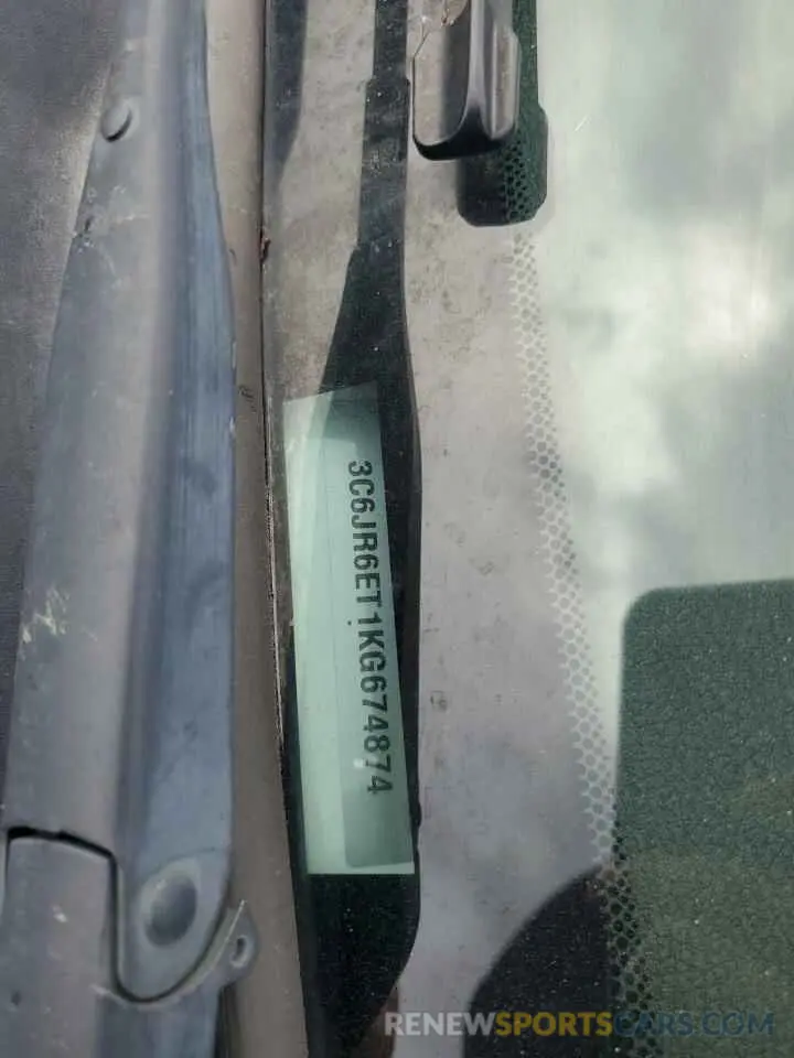 12 Photograph of a damaged car 3C6JR6ET1KG674874 RAM 1500 2019