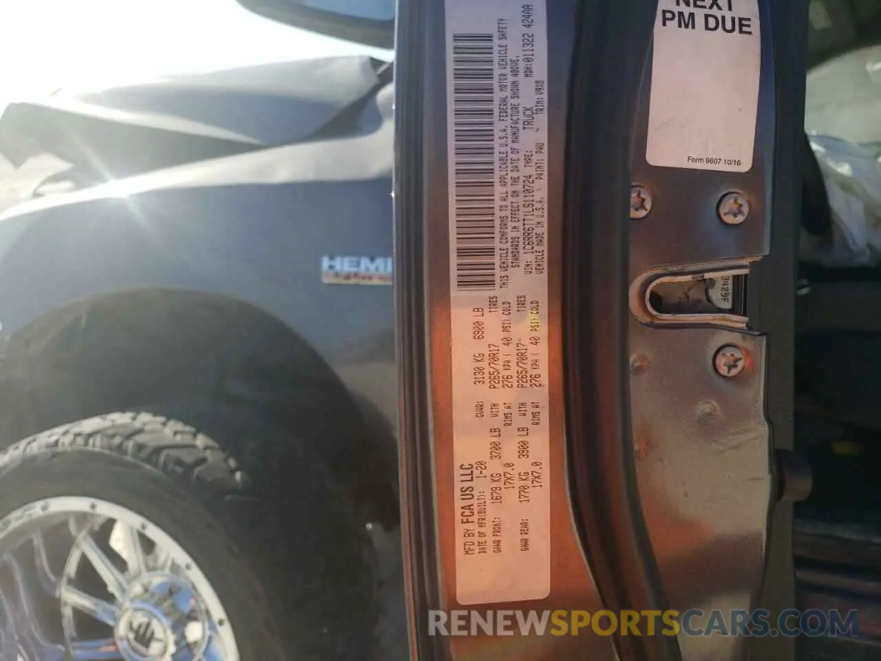 13 Photograph of a damaged car 1C6RR6TT1LS110724 RAM 1500 2020