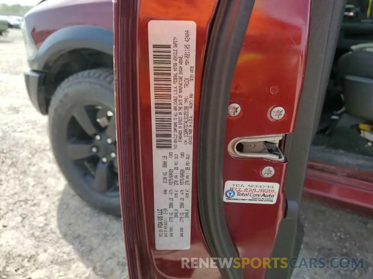 12 Photograph of a damaged car 1C6RR7GT4LS125198 RAM 1500 2020