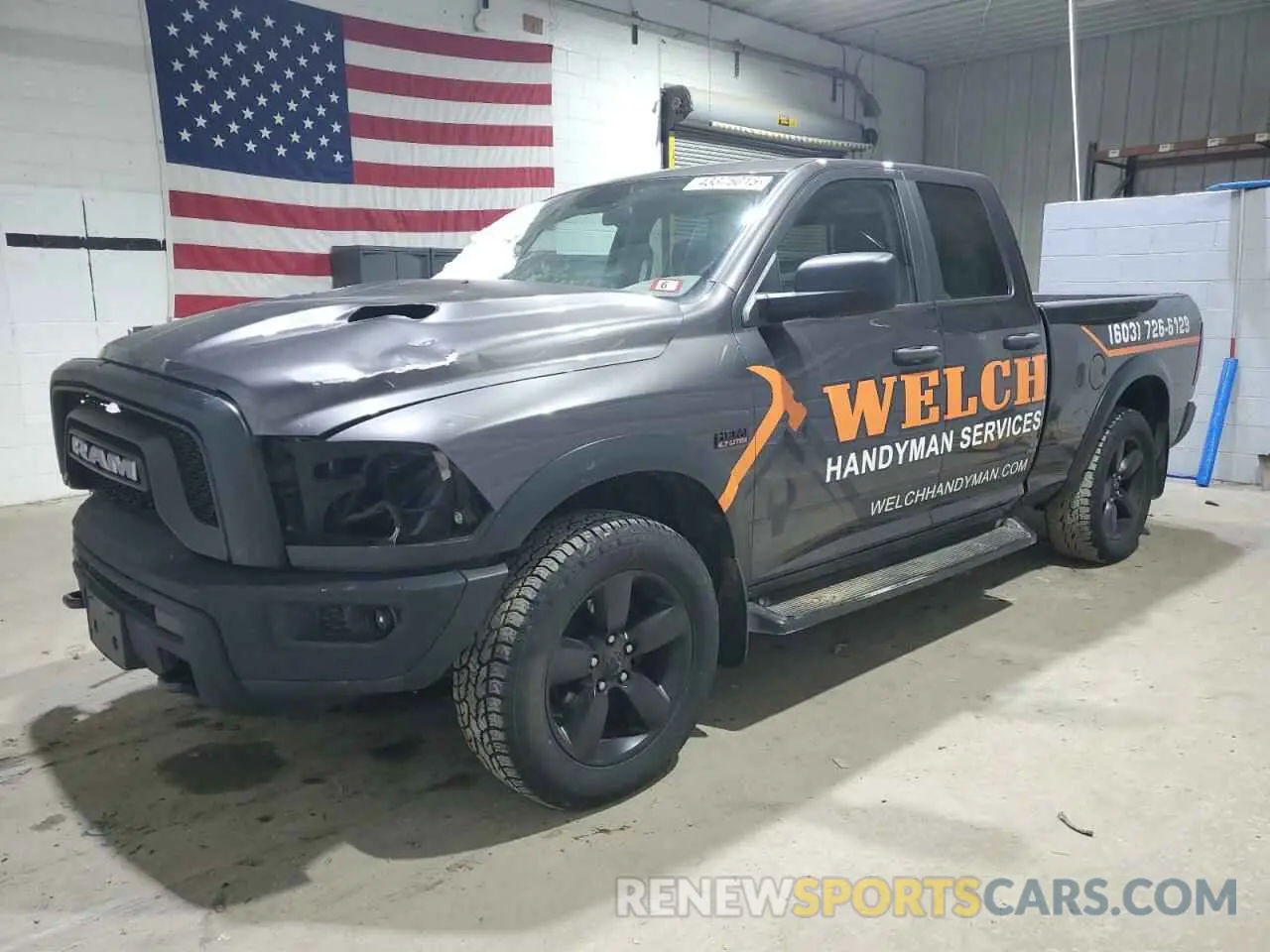 1 Photograph of a damaged car 1C6RR7GTXLS126288 RAM 1500 2020