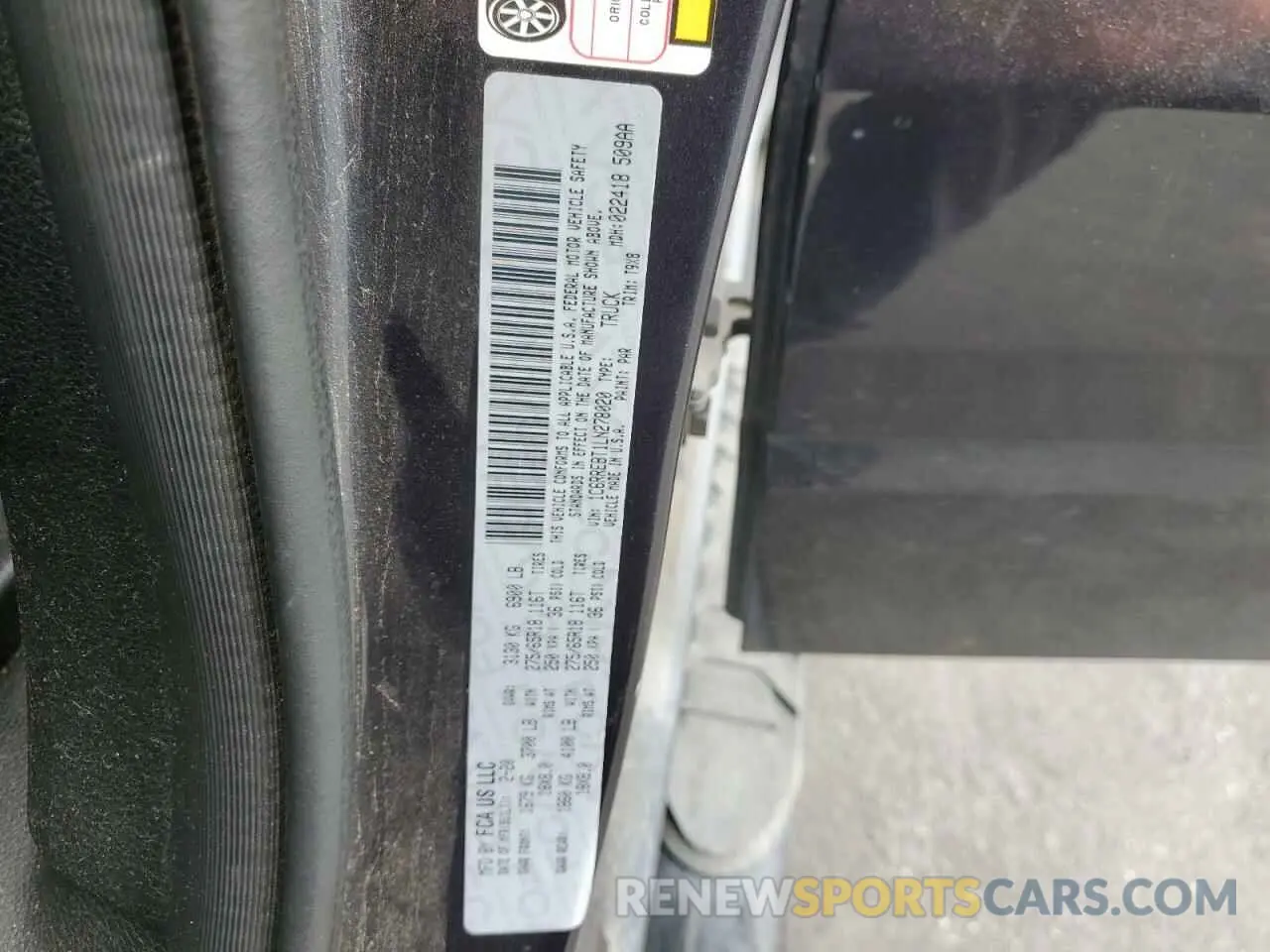 12 Photograph of a damaged car 1C6RREBT1LN278020 RAM 1500 2020