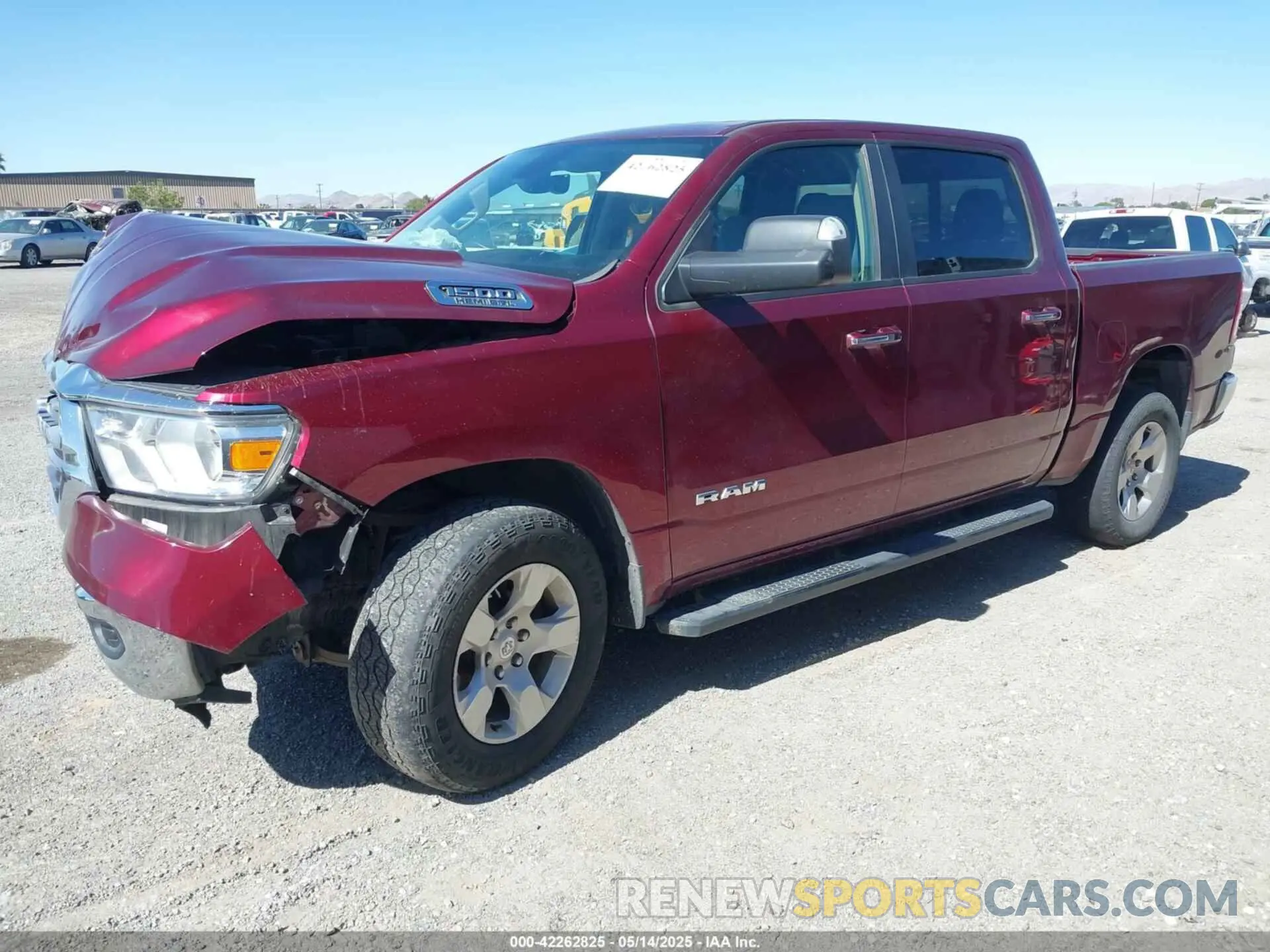 2 Photograph of a damaged car 1C6RREFT4LN105571 RAM 1500 2020