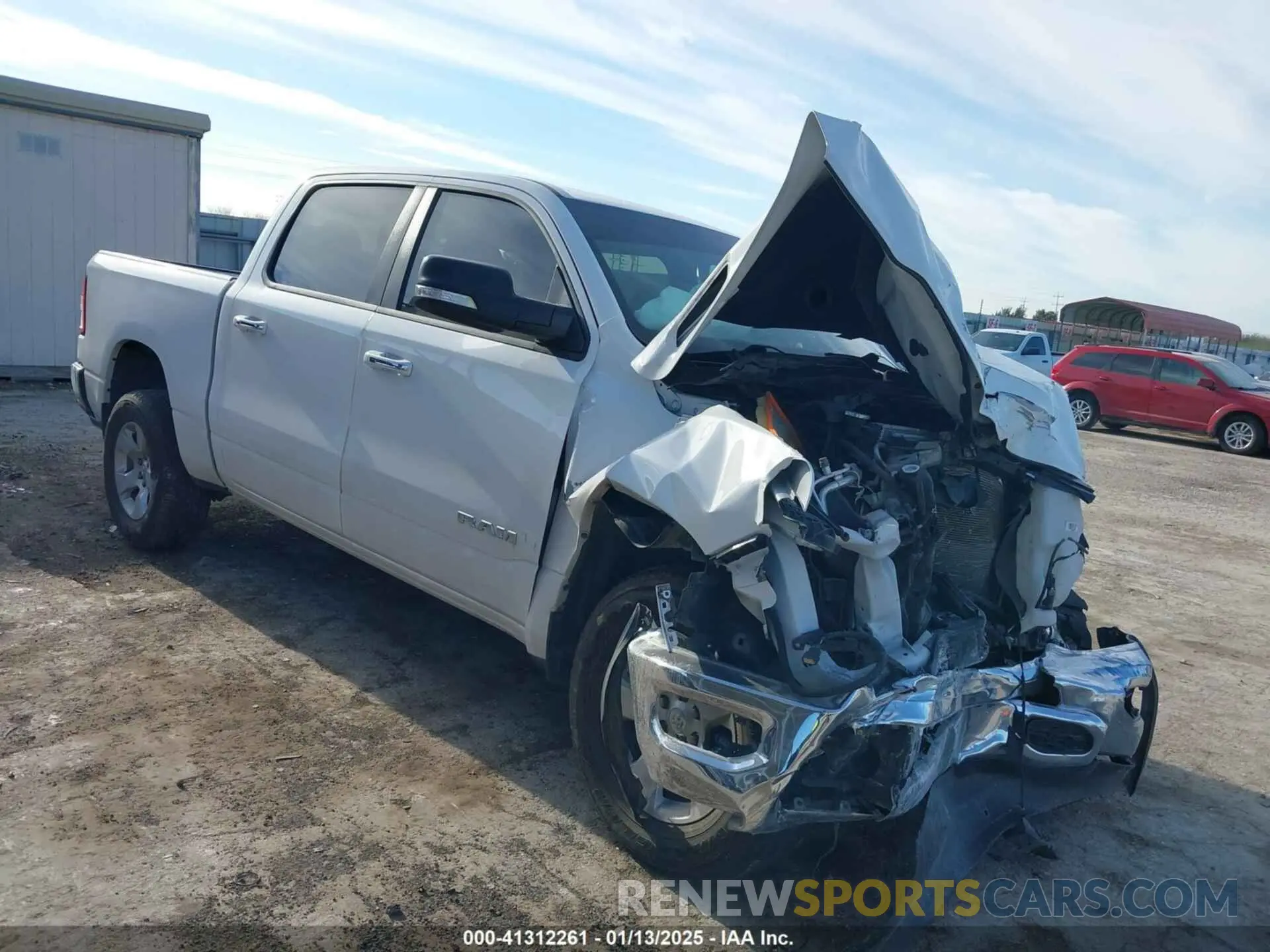 1 Photograph of a damaged car 1C6RREFT4LN333926 RAM 1500 2020