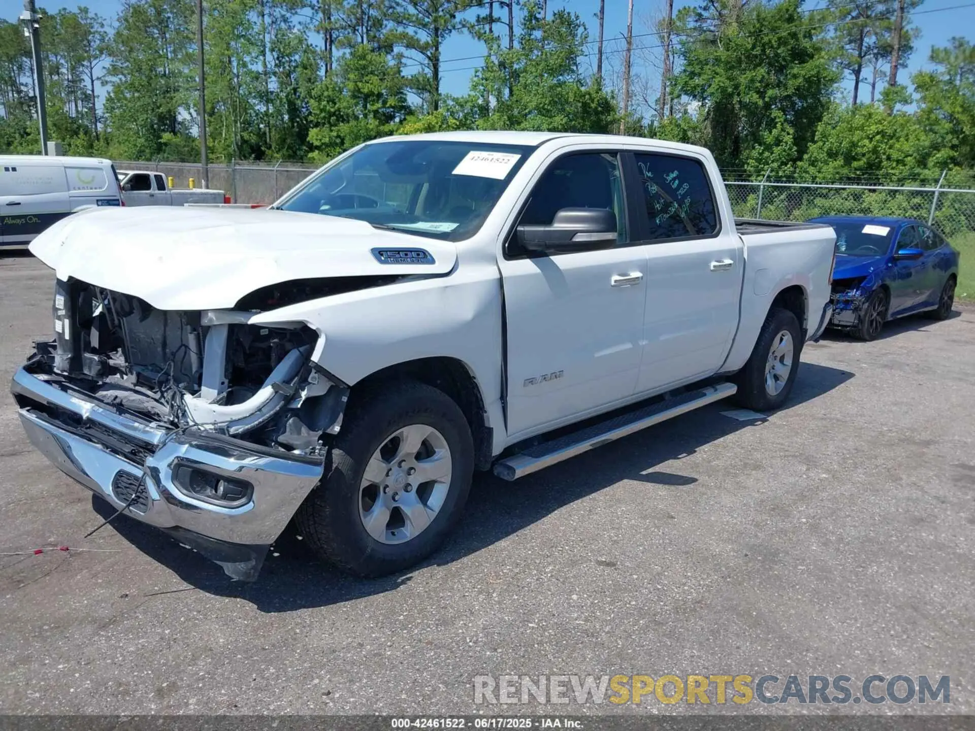 2 Photograph of a damaged car 1C6RREFT5LN337869 RAM 1500 2020
