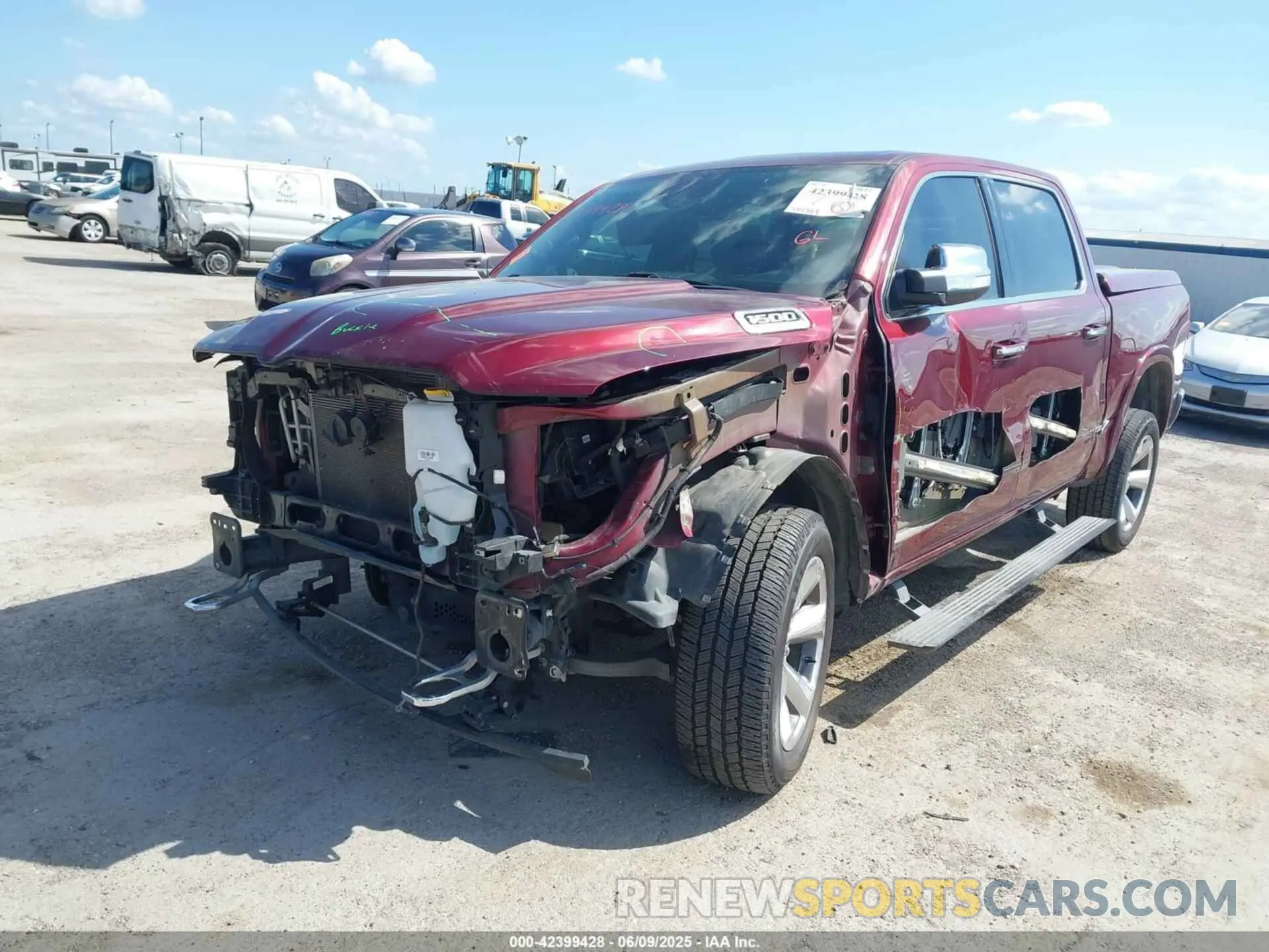 2 Photograph of a damaged car 1C6RREHT3LN319285 RAM 1500 2020