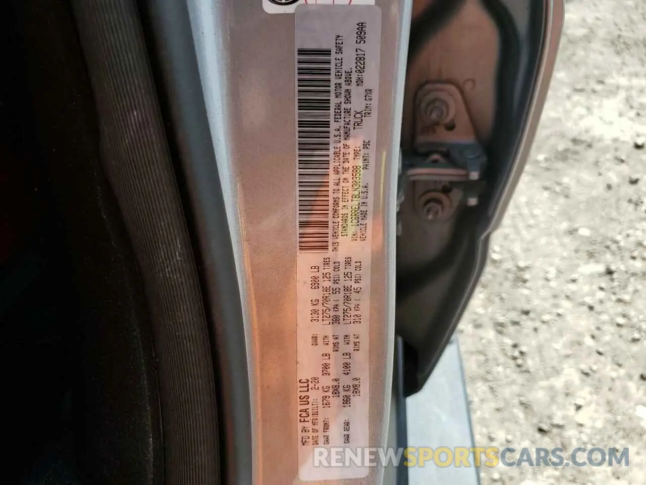 12 Photograph of a damaged car 1C6RRELT8LN303588 RAM 1500 2020