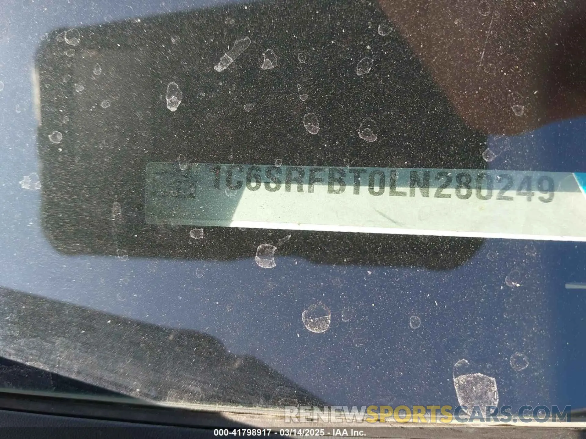 17 Photograph of a damaged car 1C6SRFBT0LN280249 RAM 1500 2020