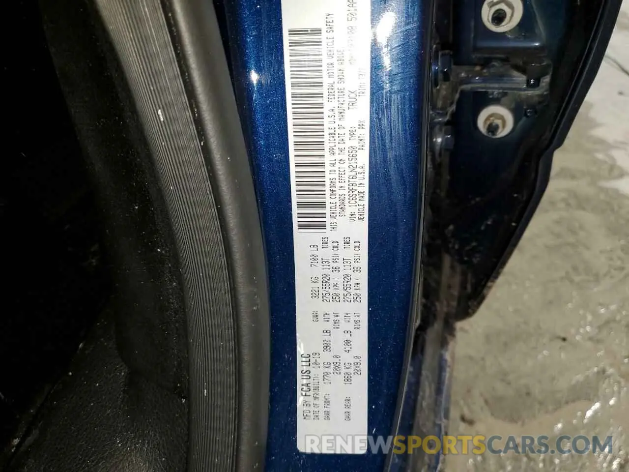 12 Photograph of a damaged car 1C6SRFBT6LN215650 RAM 1500 2020