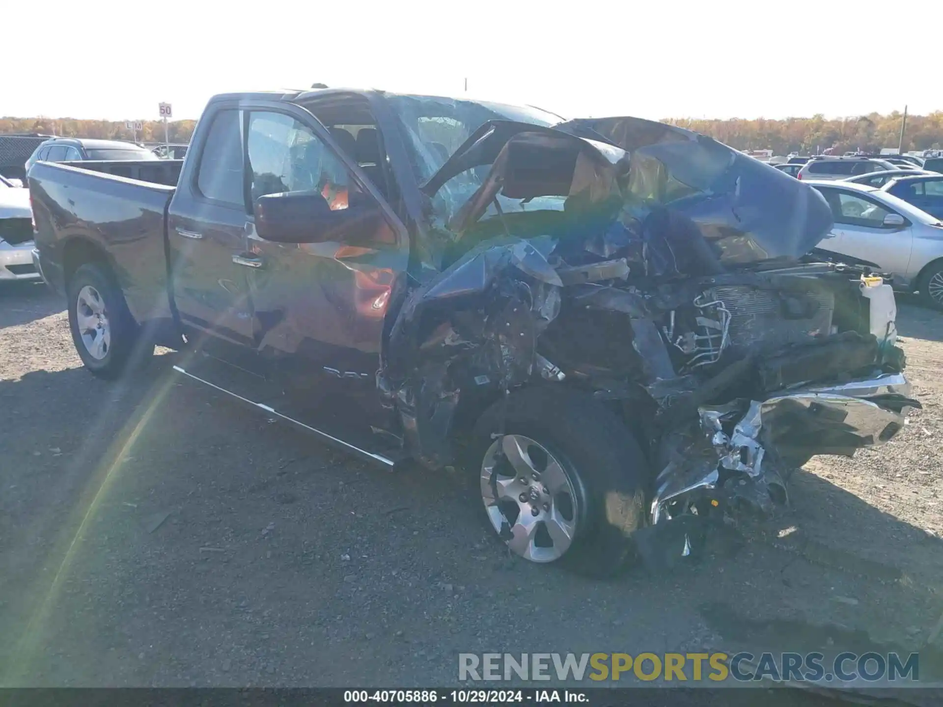 1 Photograph of a damaged car 1C6SRFBT7LN190385 RAM 1500 2020