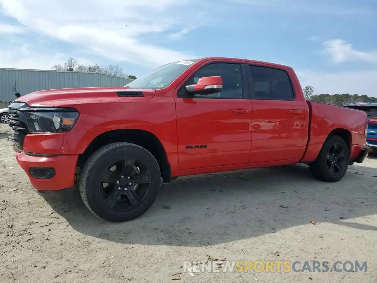 1 Photograph of a damaged car 1C6SRFFT0LN174670 RAM 1500 2020