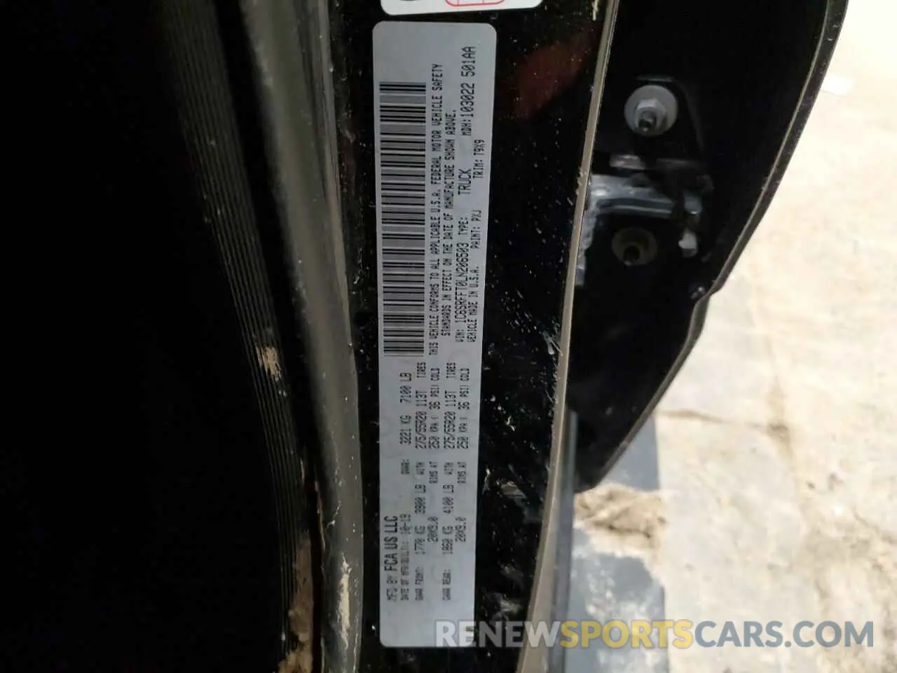 12 Photograph of a damaged car 1C6SRFFT0LN206503 RAM 1500 2020