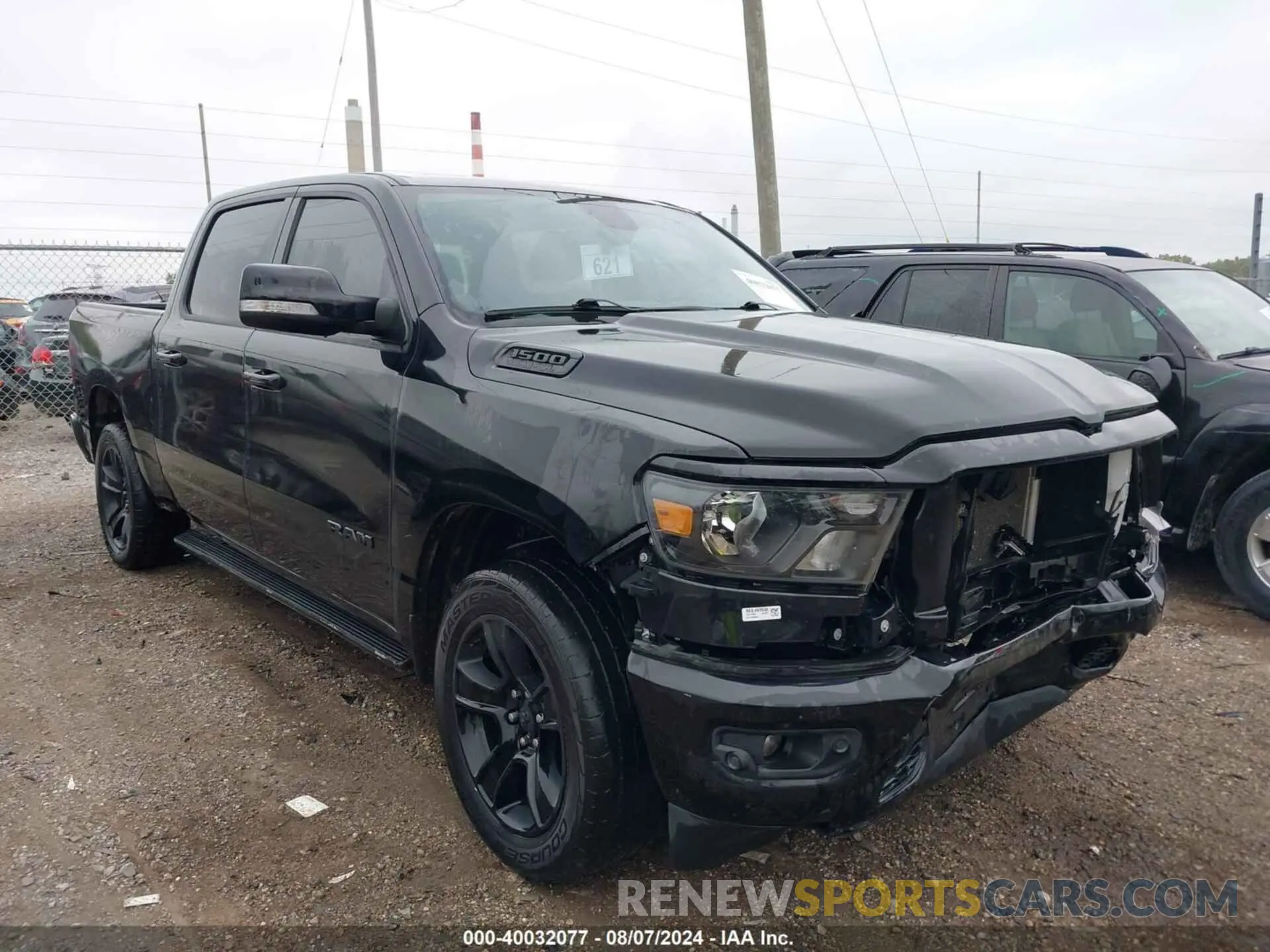 1 Photograph of a damaged car 1C6SRFFT0LN216433 RAM 1500 2020