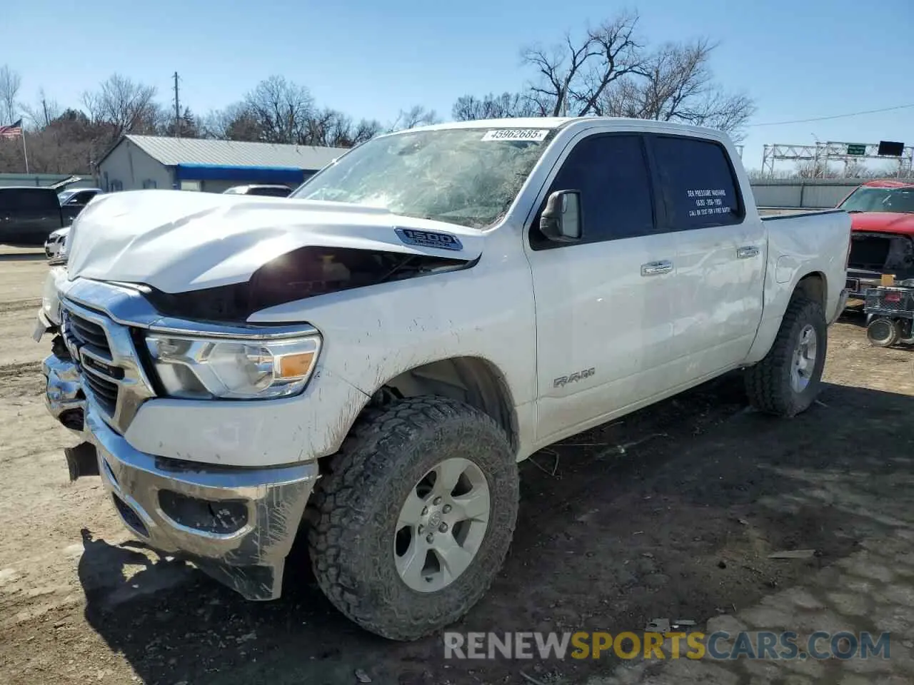 1 Photograph of a damaged car 1C6SRFFT1LN332286 RAM 1500 2020