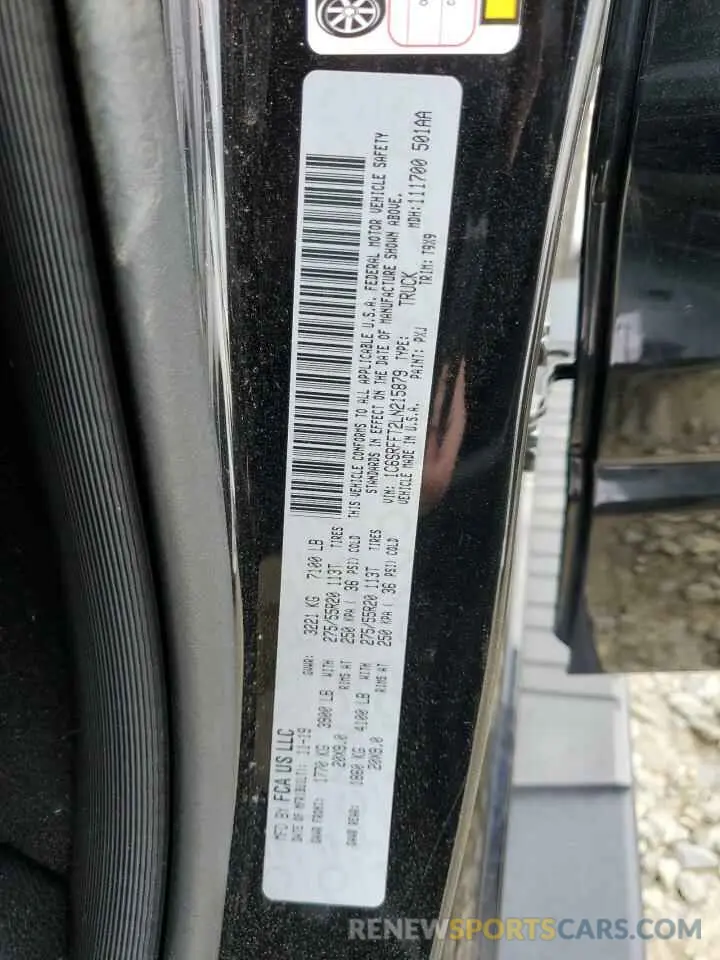 13 Photograph of a damaged car 1C6SRFFT2LN215879 RAM 1500 2020